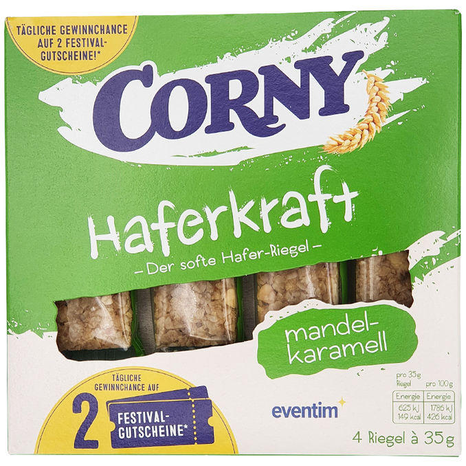 Corny Haferkraft Mandel-Karamell, 4er Pack